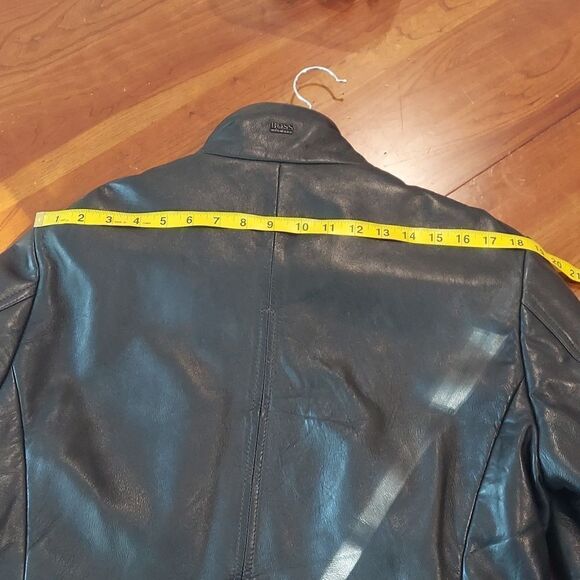 Hugo Boss Black Lambskin Leather Field Jacket 38R - Picture 12 of 16